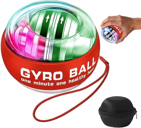 Torque-Ball Hand Exerciser, Wrist Power Gyro Ball, Forearm Strengthener, Grip Strength Trainer, Hand Strengthening Devices, Wrist Trainer Balls, Finger Exerciser, Auto-Start Colorful Lighting in Kuwait