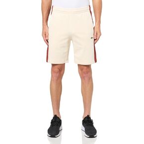 Lacoste Men's Regular Fit Colorblock Shorts, Off White, Maroon, & Clay, Medium in Kuwait