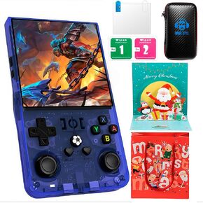 R36MAX Retro Handheld Game Console ، شاشة IPS 4.0 بوصة ، أكثر من 20 محاكيًا و 18000 لعبة ، وحدة تحكم فيديو Linux ذات المصدر المحمول مفتوح المصدر (128 جيجا بايت سوداء سوداء) in Kuwait