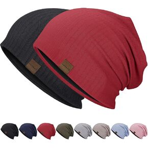 Slouchy Beanie for Men Women Soft Lightweight Running Beanie Hat Chemo Cap Skull Cap in Saudi Arabia