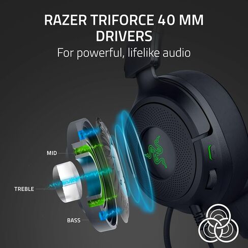 Razer Kraken Kitty V3 X Wired Gaming Headset: Kitty Ears - HyperClear Cardioid Mic - 40 mm Drivers - 7.1 Surround Sound - Comfy Ear Cushions - Cross-Platform via 3.5mm PC, PS5, Xbox, Switch 2 - Pink in Saudi Arabia