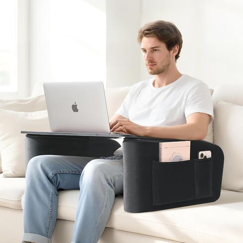 Lap Desk for Adults with Arm Rests,Ergonomic Laptop Pillow Stand for Bed,Couch,Floor,Large Table for Long Hours Work,Eating,Gaming,Reading and Writing,Lap Laptop Desk for College Dorm Room in Saudi Arabia