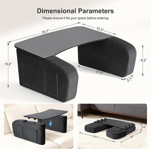 Lap Desk for Adults with Arm Rests,Ergonomic Laptop Pillow Stand for Bed,Couch,Floor,Large Table for Long Hours Work,Eating,Gaming,Reading and Writing,Lap Laptop Desk for College Dorm Room in Saudi Arabia