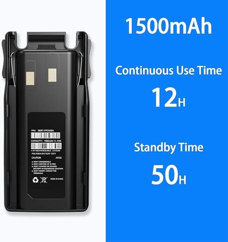 SAMCOM Upgrade 3000mAh Two-Way Radio Rechargeable Battery Pack for FPCN30A Walkie Talkies in Kuwait