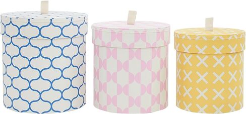 3-Piece Decorative Storage Boxes with Lids, wool storage, toy bin, Cardboard Keepsake Box Set, Butterfly and Bird Design, Shelf Decor, Home Decor, Modern Decoration Organizer, Toy Bin in Saudi Arabia