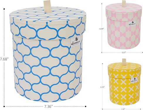 3-Piece Decorative Storage Boxes with Lids, wool storage, toy bin, Cardboard Keepsake Box Set, Butterfly and Bird Design, Shelf Decor, Home Decor, Modern Decoration Organizer, Toy Bin in Saudi Arabia