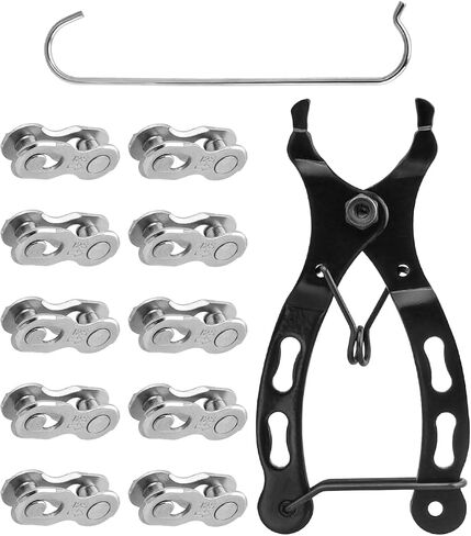 10 Pair 12 Speed Bike Chain Master Link, Carbon Steel Bicycle Missing Links Reusable Bike Chain Repair Kit for Bicycle Link Replacement in Saudi Arabia