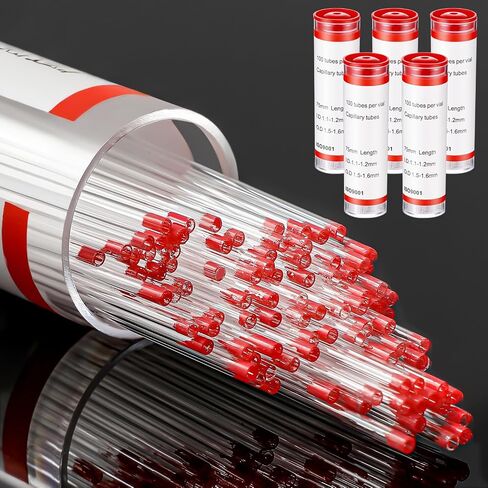 200 PCS Glass Capillary Tubes 75 Mm micro micro pipette أنبوب نقل الشعيرات الدموي مع 1.1 معرف و 1.5 OD لاكتشاف TLC LAB in Saudi Arabia