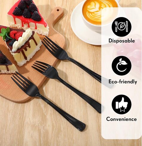 Minatee 50 Pcs Plastic Forks Disposable Cutlery Heavy Duty Dinnerware Plastic Silverware Flatware for Parties Supplies Dessert Picnics Holiday House(Pink) in Saudi Arabia