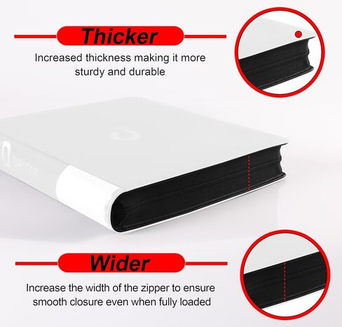 Premium 2000 Pocket Card Binder - 20 Pocket Trading Card Binder with Sleeves Fits 2000 Cards, Ringless Card Album for TCG - Model A，Classic Black in Kuwait
