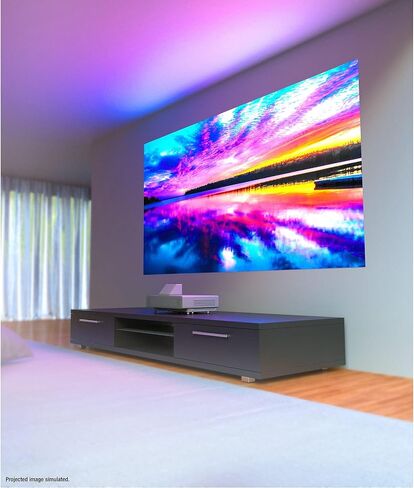Epson EpiQvision Ultra LS500 Laser Ultra Throw Throw Projector ، 4000 Lumens ، 4K Pro-UHD ، HDR ، Android TV ، Google Assistant ، HDMI 2.0 ، مكبرات صوت مدمجة-أسود (متجدد) in Saudi Arabia