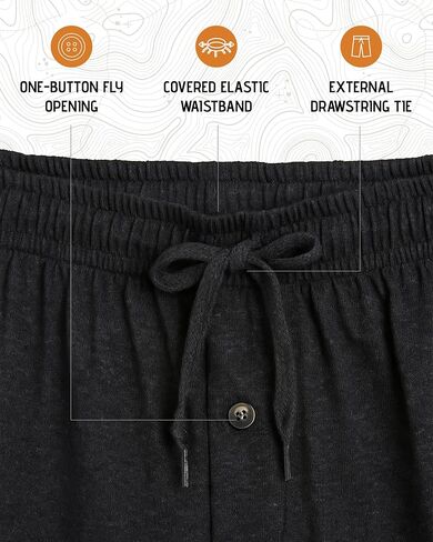 Realtree Black Pajama Pants for Men, Cotton-Poly Jersey PJ Pants, Men's Sleepwear PJ Bottoms (Black, X-Large) in Saudi Arabia