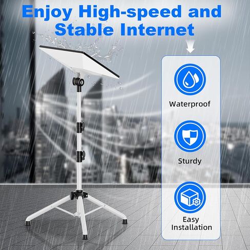 حامل ترايبود Starlink Mini مع محول ، 270 درجة زاوية إمالة قابلة للتعديل Starlink Mini Kit ، Hight Adlemable Mount ، تصميم الأظافر الأرضية ، للتخييم في الهواء الطلق ، السفر ، RV (BALCK) in Kuwait