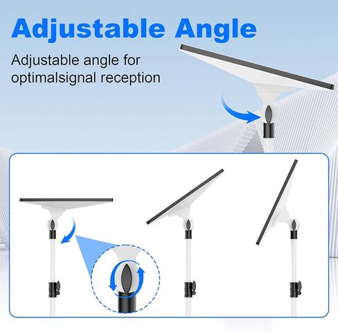 حامل ترايبود Starlink Mini مع محول ، 270 درجة زاوية إمالة قابلة للتعديل Starlink Mini Kit ، Hight Adlemable Mount ، تصميم الأظافر الأرضية ، للتخييم في الهواء الطلق ، السفر ، RV (BALCK) in Kuwait