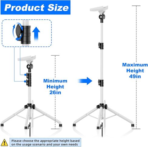 حامل ترايبود Starlink Mini مع محول ، 270 درجة زاوية إمالة قابلة للتعديل Starlink Mini Kit ، Hight Adlemable Mount ، تصميم الأظافر الأرضية ، للتخييم في الهواء الطلق ، السفر ، RV (BALCK) in Kuwait