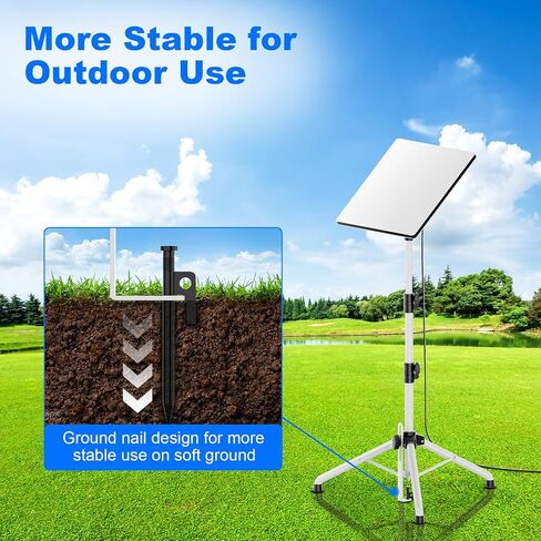 حامل ترايبود Starlink Mini مع محول ، 270 درجة زاوية إمالة قابلة للتعديل Starlink Mini Kit ، Hight Adlemable Mount ، تصميم الأظافر الأرضية ، للتخييم في الهواء الطلق ، السفر ، RV (BALCK) in Kuwait