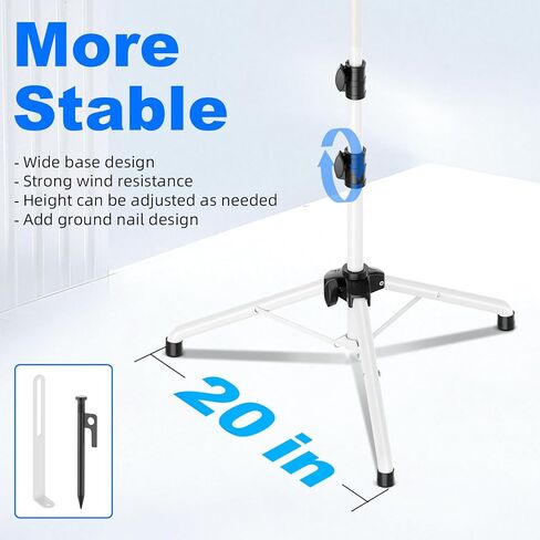 حامل ترايبود Starlink Mini مع محول ، 270 درجة زاوية إمالة قابلة للتعديل Starlink Mini Kit ، Hight Adlemable Mount ، تصميم الأظافر الأرضية ، للتخييم في الهواء الطلق ، السفر ، RV (BALCK) in Kuwait