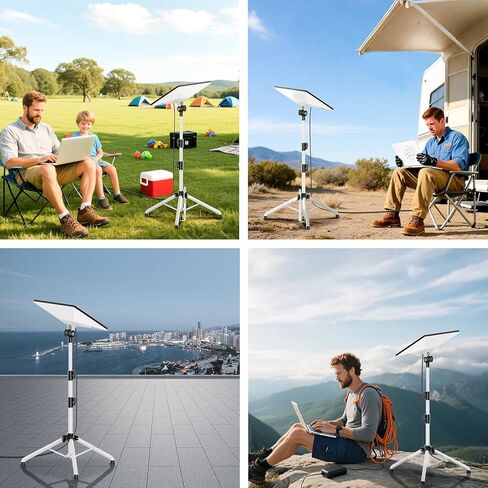 حامل ترايبود Starlink Mini مع محول ، 270 درجة زاوية إمالة قابلة للتعديل Starlink Mini Kit ، Hight Adlemable Mount ، تصميم الأظافر الأرضية ، للتخييم في الهواء الطلق ، السفر ، RV (BALCK) in Kuwait