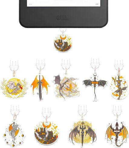 Type C Dust Plug Charm for Kindle - 9Pcs Dust Plug Charms Compatible with Kindle Phone, E-Reader Accessories in Saudi Arabia