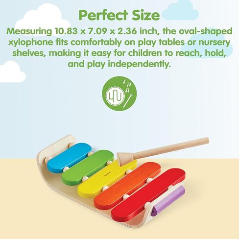 صندوق الإيقاع Plantoys - طبول طفل صغير مصنوع بشكل مستدام على أساس صندوق أسطوانة Cajon للإبداع والمهارات الحركية الدقيقة ، المصنوعة من الخشب الطبيعي والغراء والأصباغ in Kuwait