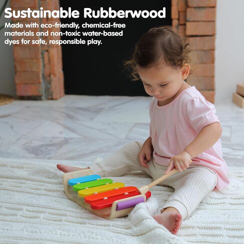 صندوق الإيقاع Plantoys - طبول طفل صغير مصنوع بشكل مستدام على أساس صندوق أسطوانة Cajon للإبداع والمهارات الحركية الدقيقة ، المصنوعة من الخشب الطبيعي والغراء والأصباغ in Kuwait