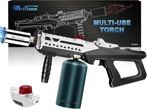 Propane Torch Gun – Powerful Grill & Cooking Torch max. 800,000 BTUs – Culinary Torch Sous Vide – Adjustable Flamethrower for BBQ, Campfire, Charcoal Wood Grills Lighter(Tank Not Included) in Kuwait