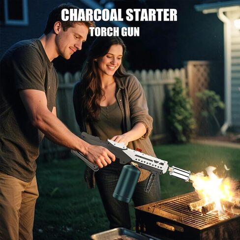 Propane Torch Gun – Powerful Grill & Cooking Torch max. 800,000 BTUs – Culinary Torch Sous Vide – Adjustable Flamethrower for BBQ, Campfire, Charcoal Wood Grills Lighter(Tank Not Included) in Kuwait