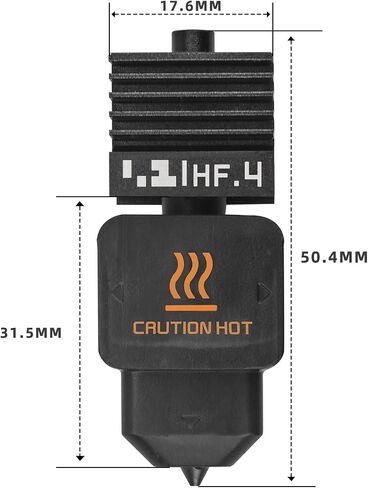تم ترقيته H2D High Flow Hotend 0.4 مم مع غطاء فوهة الصلب الصلبة المتوافقة مع Bambu Lab H2D و H2D Laser 3D End End Assories (التدفق العالي) in Kuwait