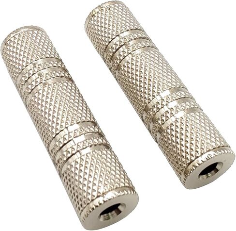 1/8 Inch TRS TS 3.5MM Female to Female Coupler Stereo Adapter for Headphones 2pcs in Saudi Arabia
