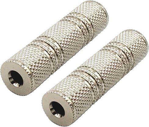 1/8 Inch TRS TS 3.5MM Female to Female Coupler Stereo Adapter for Headphones 2pcs in Saudi Arabia