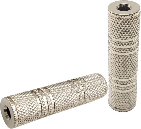 1/8 Inch TRS TS 3.5MM Female to Female Coupler Stereo Adapter for Headphones 2pcs in Saudi Arabia