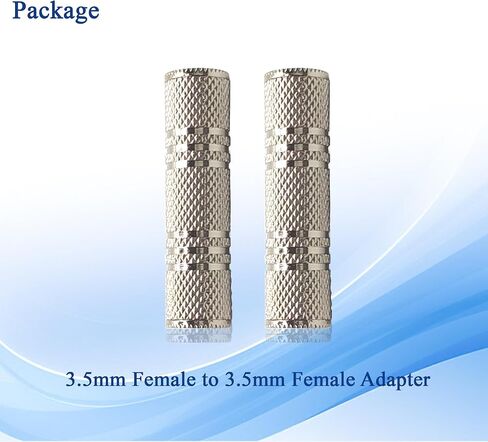 1/8 Inch TRS TS 3.5MM Female to Female Coupler Stereo Adapter for Headphones 2pcs in Saudi Arabia
