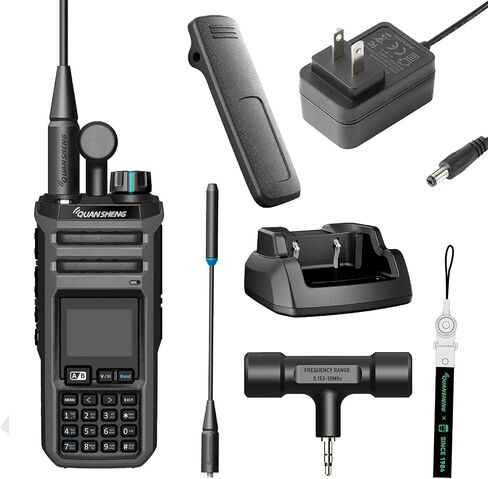 Quansheng TK11 (8) Multi-Band Walkie Talkie-10W ، تنبيهات الطقس NOAA ، 999 CH ، عداد التردد ، شحن النوع C و 3000 مللي أمبير في الهواء in Kuwait