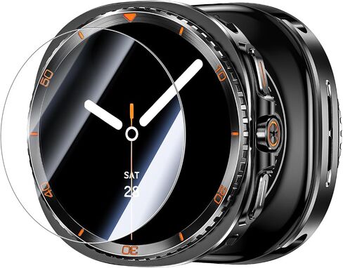 Goton Metal Case with Screen Protector for Galaxy Watch Ultra/Ultra 2 (2025) 47mm – 360° Full-Body Rugged Stainless Steel Bumper + Back Cover, Designed for Samsung Galaxy Watch 7/8 Ultra in Saudi Arabia