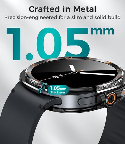 Goton Metal Case with Screen Protector for Galaxy Watch Ultra/Ultra 2 (2025) 47mm – 360° Full-Body Rugged Stainless Steel Bumper + Back Cover, Designed for Samsung Galaxy Watch 7/8 Ultra in Saudi Arabia