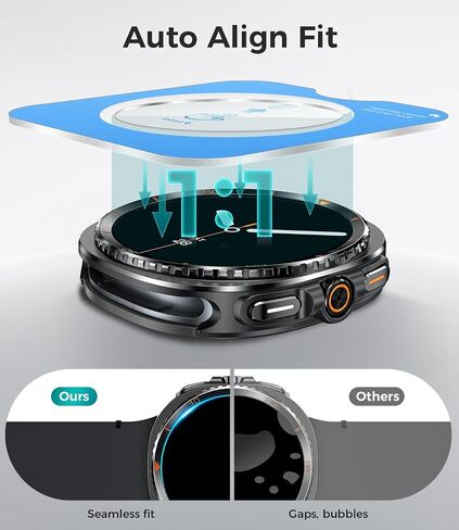 Goton Metal Case with Screen Protector for Galaxy Watch Ultra/Ultra 2 (2025) 47mm – 360° Full-Body Rugged Stainless Steel Bumper + Back Cover, Designed for Samsung Galaxy Watch 7/8 Ultra in Saudi Arabia