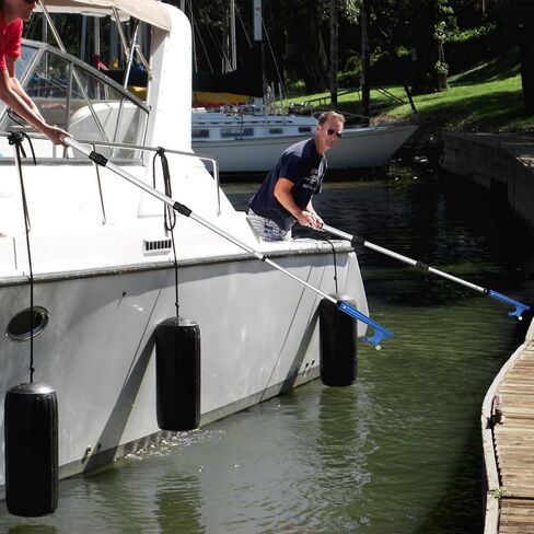 SAN LIKE Boat Hooks for Docking Extension Pole Hook Telescopic Boat Pole with Luminous Bead, Lightweight Floating, Non-Slip Rubber Handle, Durable & Rust-Resistant in Kuwait