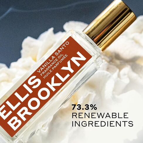Ellis Brooklyn Plond Musk Perfume Oil Roll-on for Women-Clean White Musk Recent-Bergamot و Violet Petal و Waterlily و Rose & Vanilla Orchid-عطر طويل الأمد ، كرة أسطوانة صديقة للسفر ، 15 مل. in Kuwait