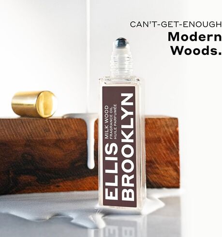 Ellis Brooklyn Plond Musk Perfume Oil Roll-on for Women-Clean White Musk Recent-Bergamot و Violet Petal و Waterlily و Rose & Vanilla Orchid-عطر طويل الأمد ، كرة أسطوانة صديقة للسفر ، 15 مل. in Kuwait