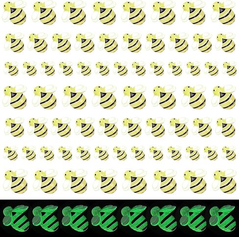 70PCS Bumble Bee Decor, Mini Resin Bees for Crafts, Resin Honey Bees for Decorations and Bee Decorations for Party in Saudi Arabia