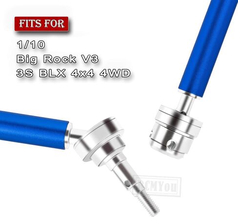 Drive Shaft CVD Upgrades Part Axles for 1/10 Arrma Big Rock V3 3S BLX 4x4 4WD,4Pcs Front Rear Driveshafts for New Big Rock V3,RC Car Model #ARA4312V3,Black (More Power) in Saudi Arabia