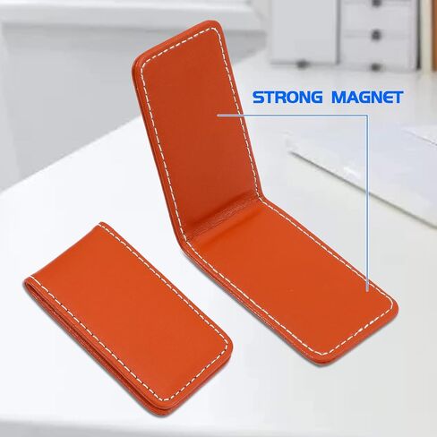 Black Magnetic Money Clip Minimalist Design Cash Wallet Slim Leather Business Money Holder for Card Men Wallet in Kuwait