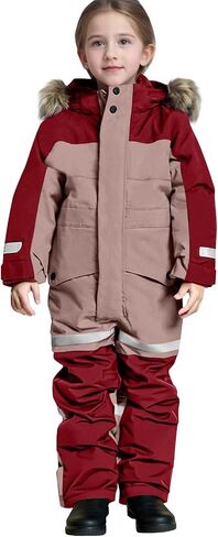 YRAETENM Snow Suit for Kids One Piece Boys Girls Snowboard Suits Ski Coveralls Winter Outdoor Waterproof Windproof Snowsuits in Saudi Arabia