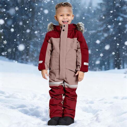 YRAETENM Snow Suit for Kids One Piece Boys Girls Snowboard Suits Ski Coveralls Winter Outdoor Waterproof Windproof Snowsuits in Saudi Arabia
