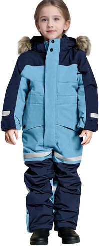 YRAETENM Snow Suit for Kids One Piece Boys Girls Snowboard Suits Ski Coveralls Winter Outdoor Waterproof Windproof Snowsuits in Saudi Arabia