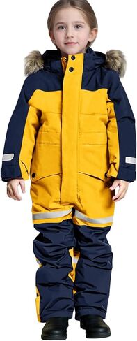 YRAETENM Snow Suit for Kids One Piece Boys Girls Snowboard Suits Ski Coveralls Winter Outdoor Waterproof Windproof Snowsuits in Saudi Arabia