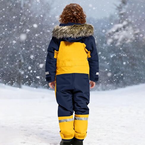 YRAETENM Snow Suit for Kids One Piece Boys Girls Snowboard Suits Ski Coveralls Winter Outdoor Waterproof Windproof Snowsuits in Saudi Arabia