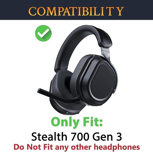 Soulwit Cooling-Gel Earpads Cushions Placing for Turtle Beach Stealth 700 Gen 3 (700 Gen3) سماعة ألعاب لاسلكية ، وسادات الأذن مع نسيج الحرير الجليدي ، ورغوة عزل الضوضاء in Saudi Arabia