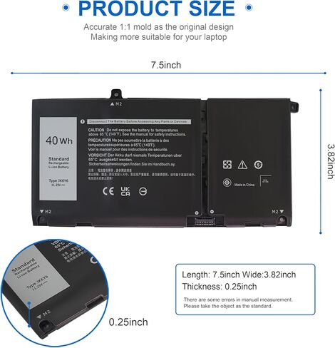 97WH 6GTPY بطارية لـ Dell XPS 15 9560 9570 9550 7590 P56F P56F001 P56F002 PRECISION 5510 5520 5530 5540 M5520 M5510 M2X 5D91C 451C 451C 1P6KD 4GVGH in Saudi Arabia