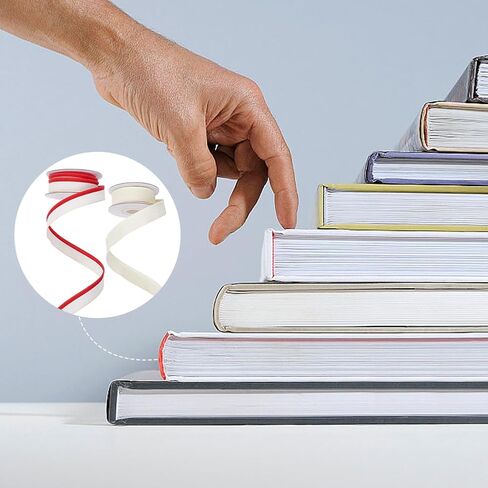 infunly 20 ياردة كتاب Twill Book Binding Endband 10 ألوان Cut-Table-Table-Tableding Bookbands 1/2 "Wide Archival Binding Ribbon Bookmaking Cloth for Book Reader Lover Book Decor in Saudi Arabia